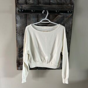 Women's We The Free Cropped Long Sleeve Top White